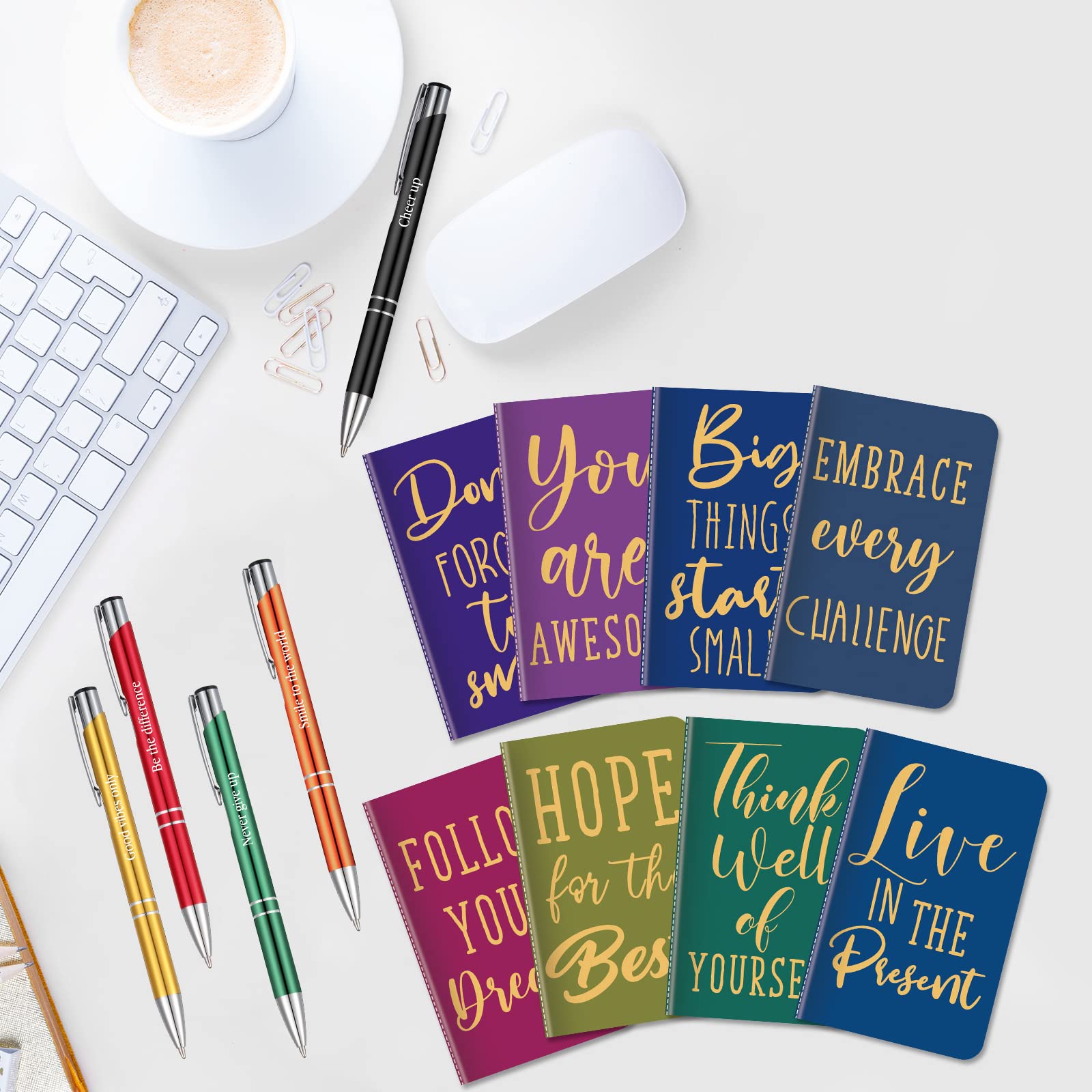 Funrous 32 Pcs Mini Notebooks with Pens Adults Party Favors, Simple