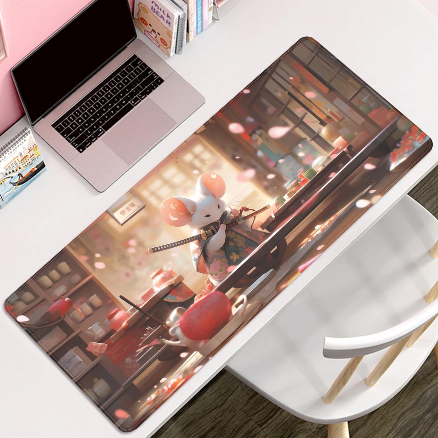 Mouse Pad for Laptop Funny Long Mouse Pad Desk Mat,Japanese Big Mousepad