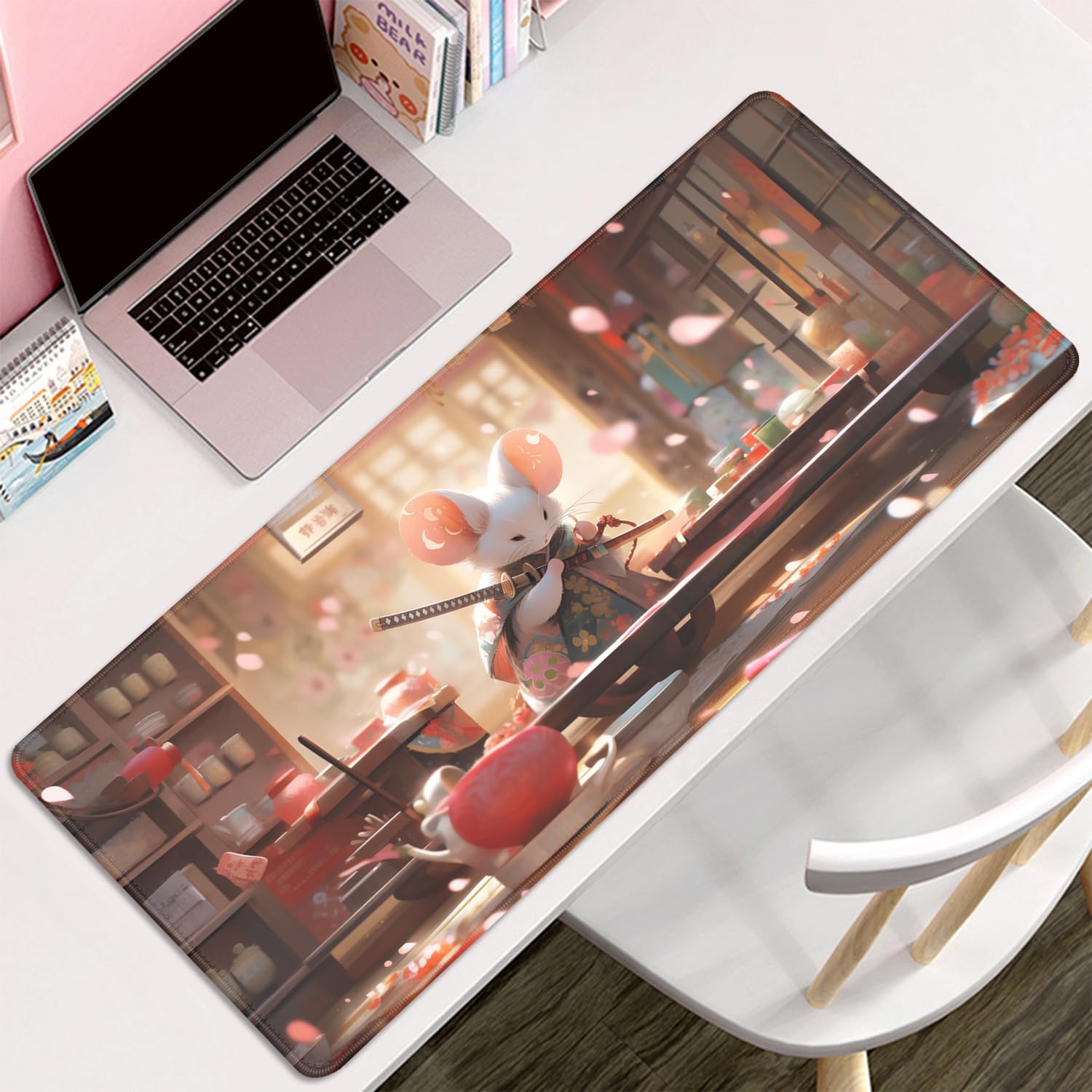 Mouse Pad for Laptop Funny Long Mouse Pad Desk Mat,Japanese Big Mousepad