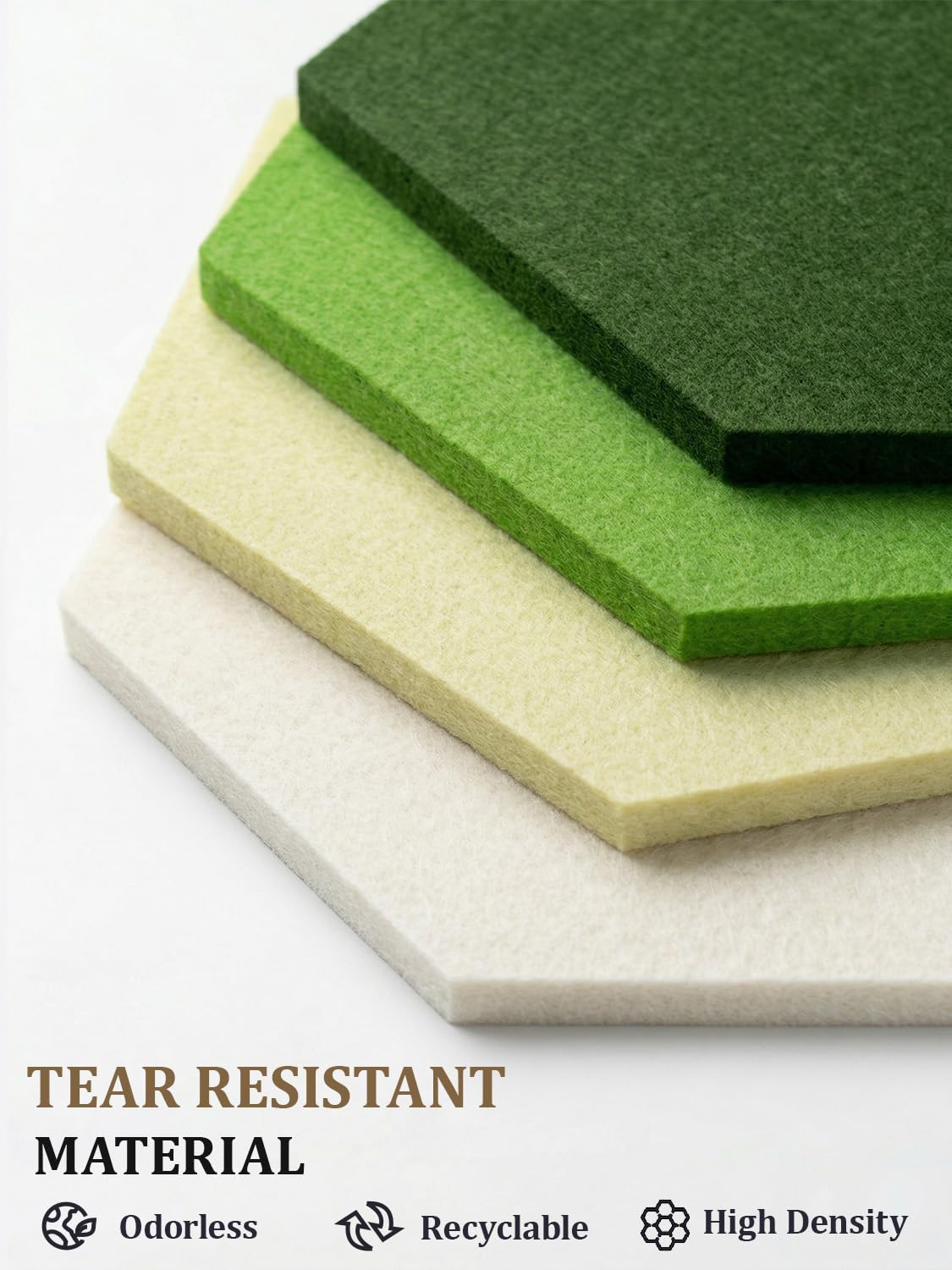 Uoisaiko 8-Pack Hexagon Felt Bulletin Board Tiles, Cork Board Alternative