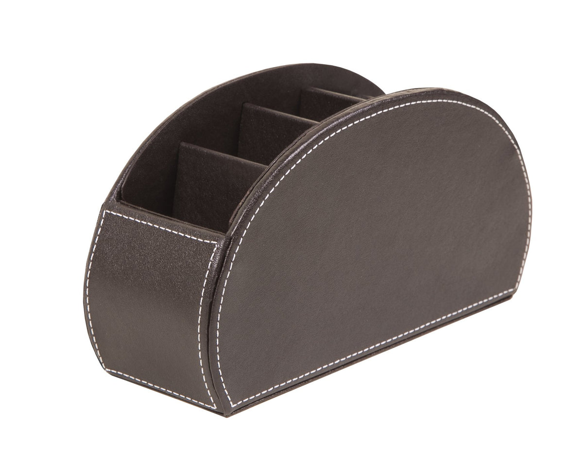 Osco Faux Leather 5 Part Remote Organiser - Brown, BPURO1