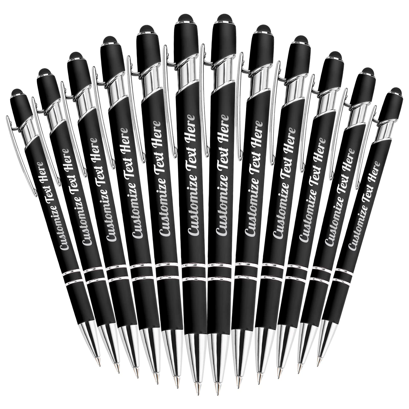 Up to 500 Personalized Pens Bulk Custom Ballpoint Pens with Business Name Message Logo, Customized