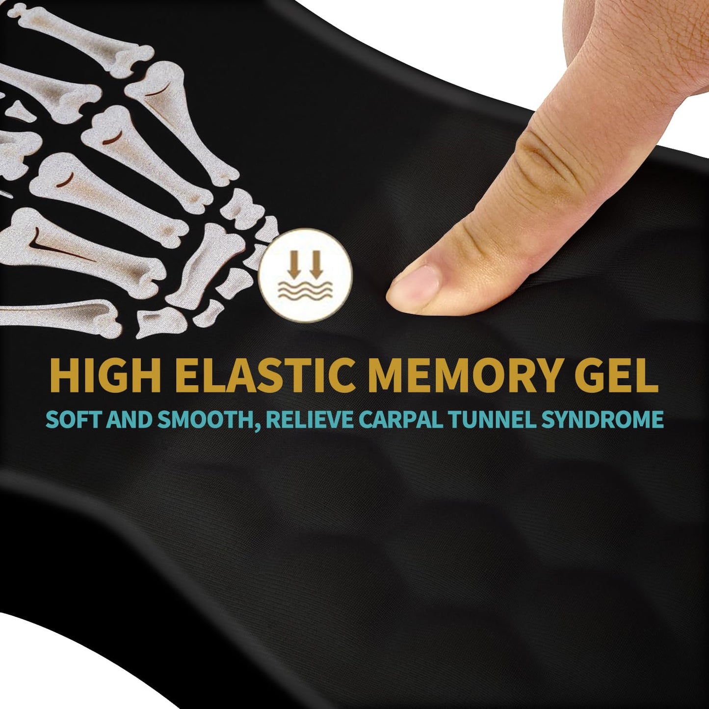 Hokafenle Ergonomic Mouse Pad Wrist Support with Massage Design, Wrist Rest Pain Relief Mousepad