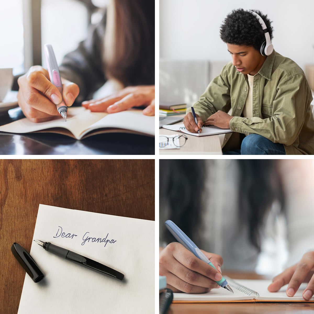 Schneider Ray fountain pen (right-handed, incl. Standard ink cartridge royal blue) boysenberry