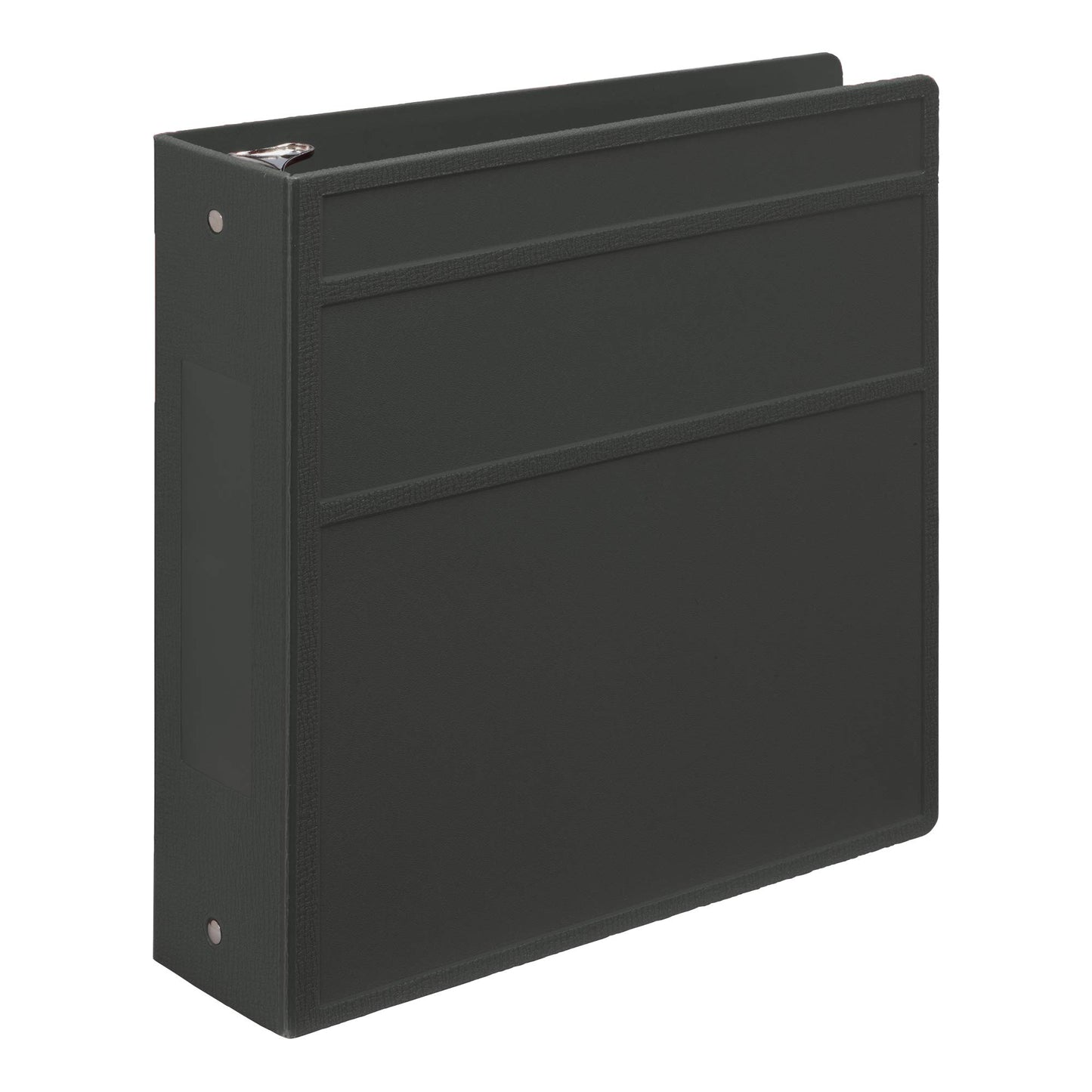 Carstens 3-Inch Heavy Duty 3-Ring Binder - Side Opening, Charcoal Gray, Durable Plastic, Precision