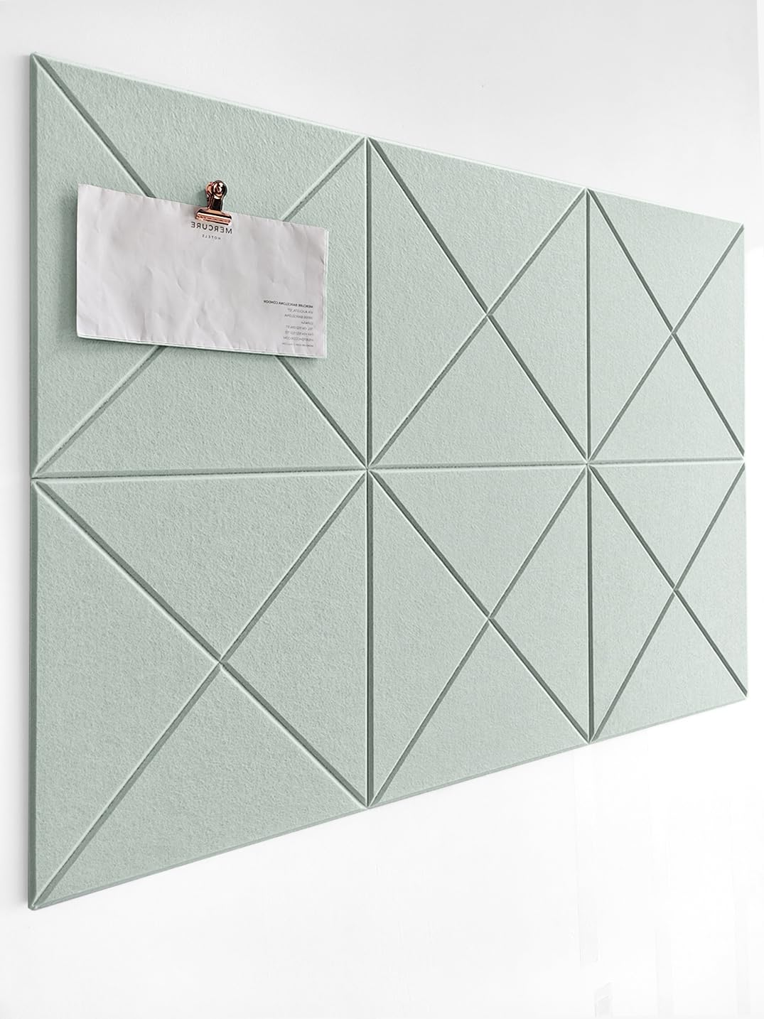 6 Pack Decorative Felt Wall Tiles (11.8” x 11.8”) - Modern Bulletin Board for Home Office &