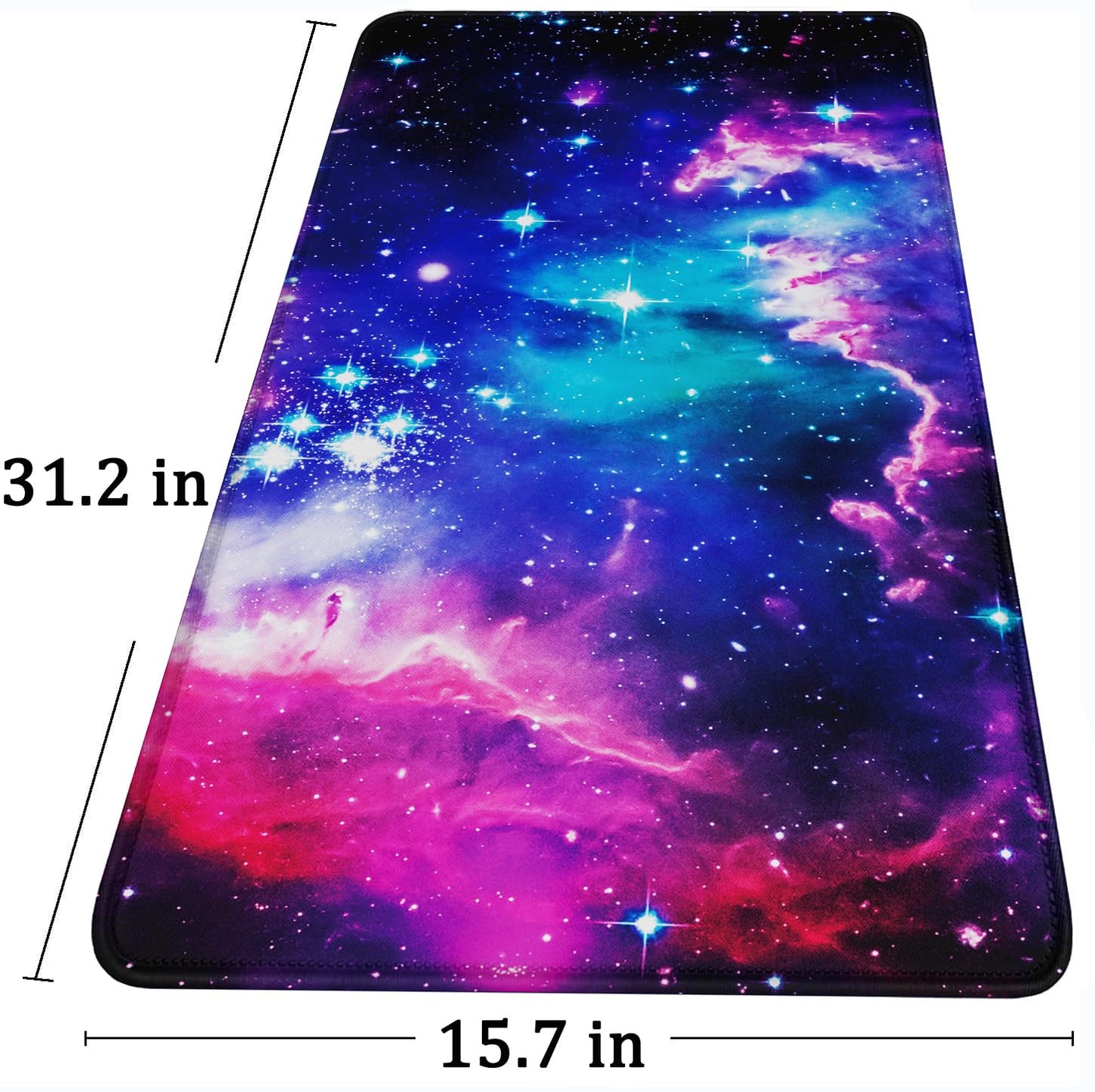 Large Extended Gaming Mouse Pad with Stitched Edges, Waterproof 31.5X15.7In