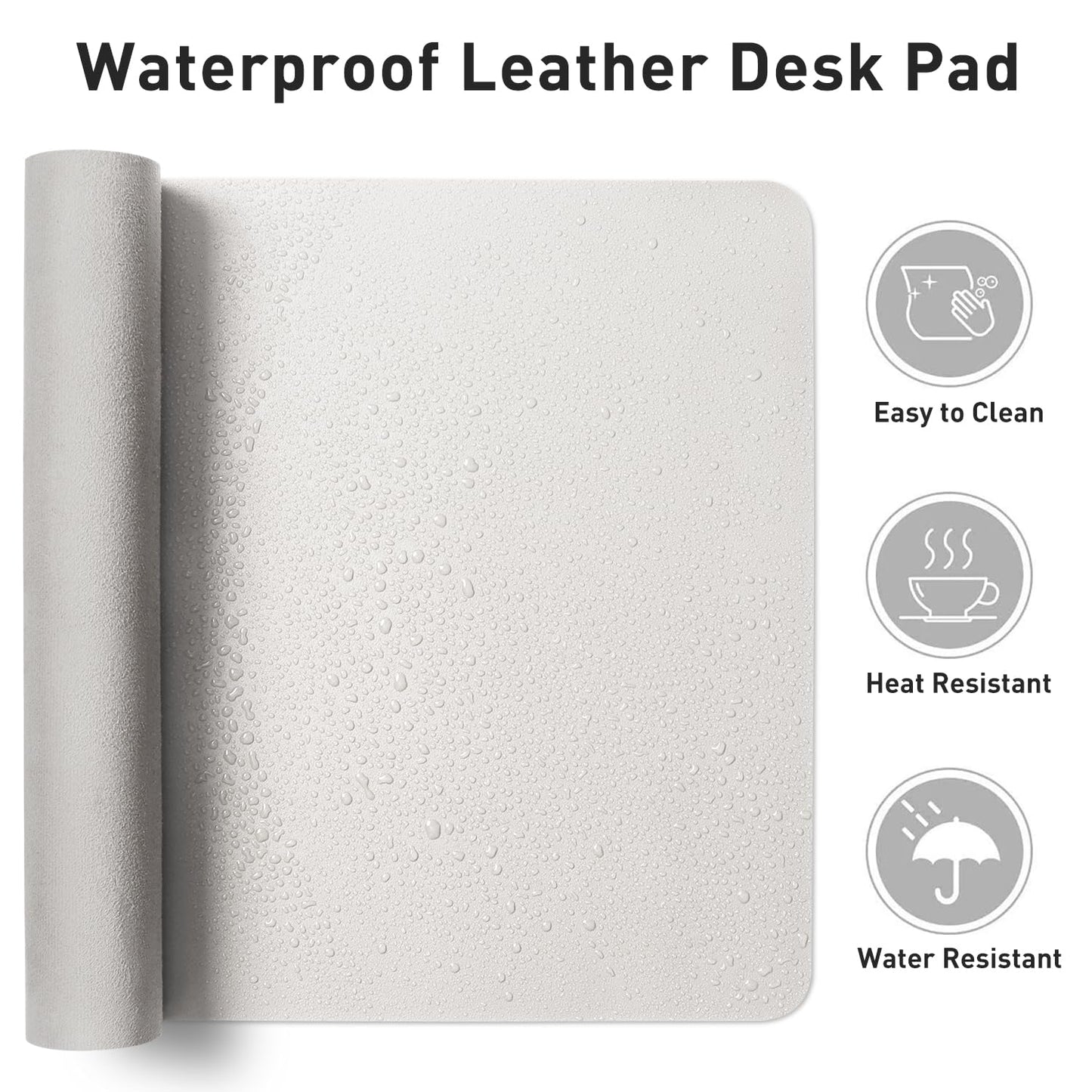 Aothia Leather Desk Pad Protector, Mouse Pad,Office Desk Mat, Non-Slip PU Leather Desk Blotter