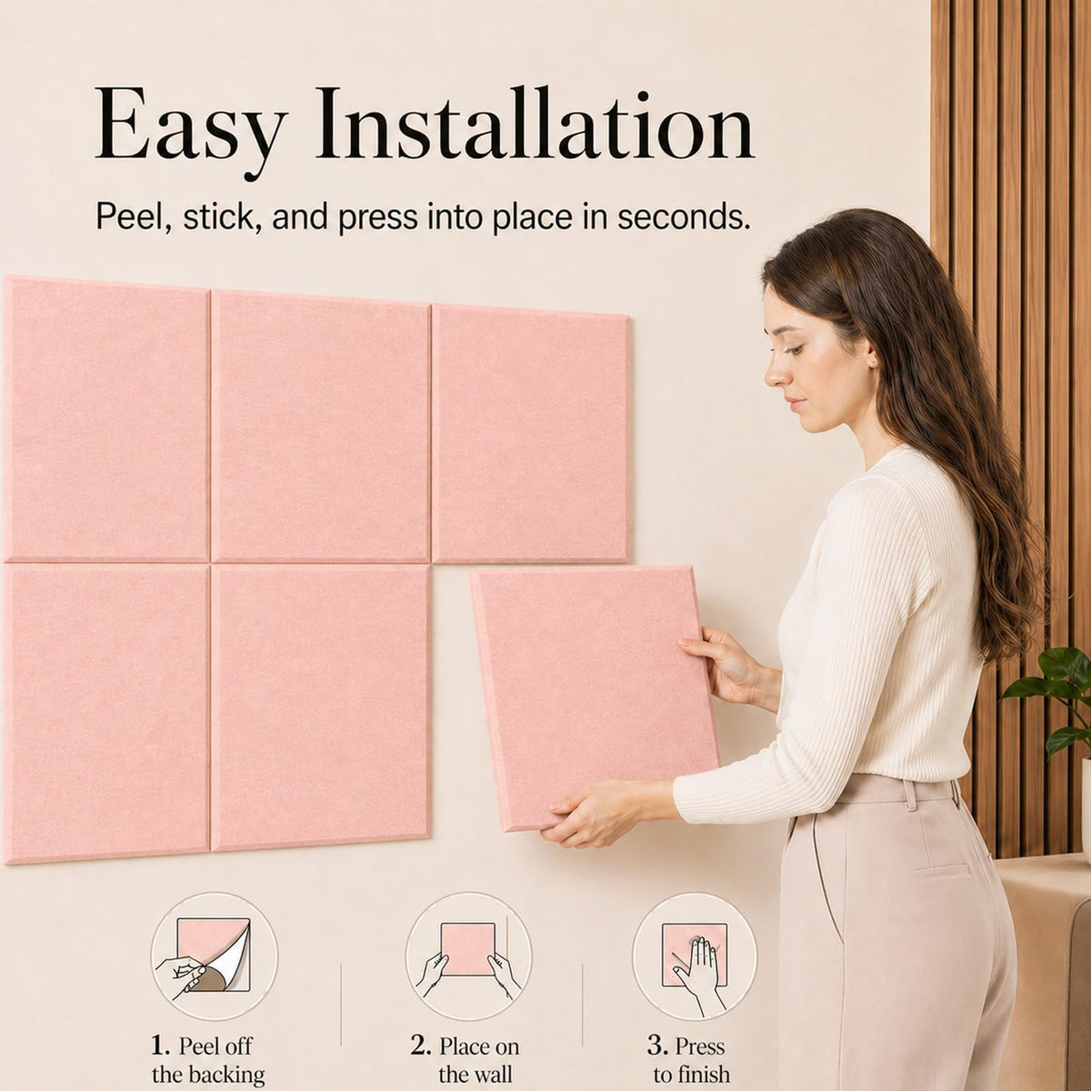 Baysola Felt Bulletin Board Tiles, Large Cork Board Alternative,24 x 36 in