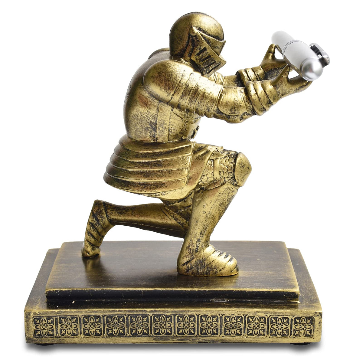 Miyolo Knight Pen Holder Kneeling Soldier Pencil Stand Desk Organizers Accessories Fancy Cool