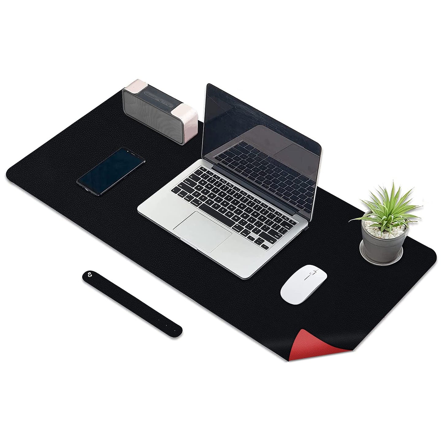 KINGFOM Desk Pad Office Desktop Protecter, PU Leather Desk Mat Blotters Organizer with Comfortable