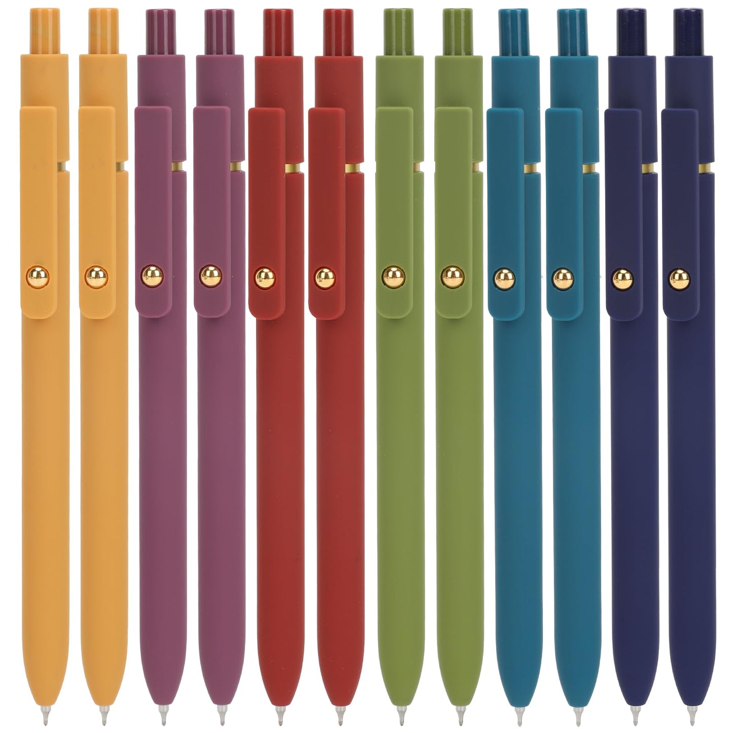 Ddaowanx Gel Pens Set,12 Pcs 0.5mm Retractable Quick Dry Black Ink Pens