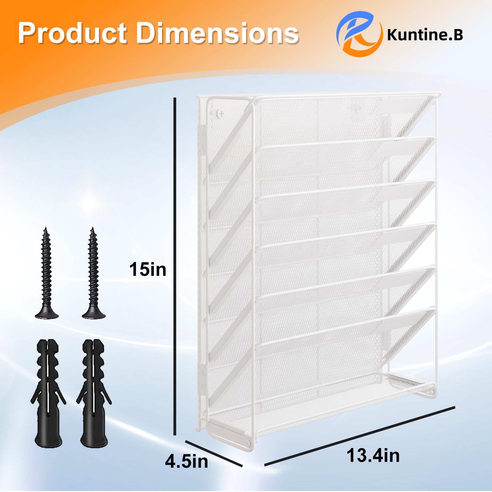 Kuntine.B Wall File Organizer Office Hanging Magazine Holder Wall File Organizer for Office Home