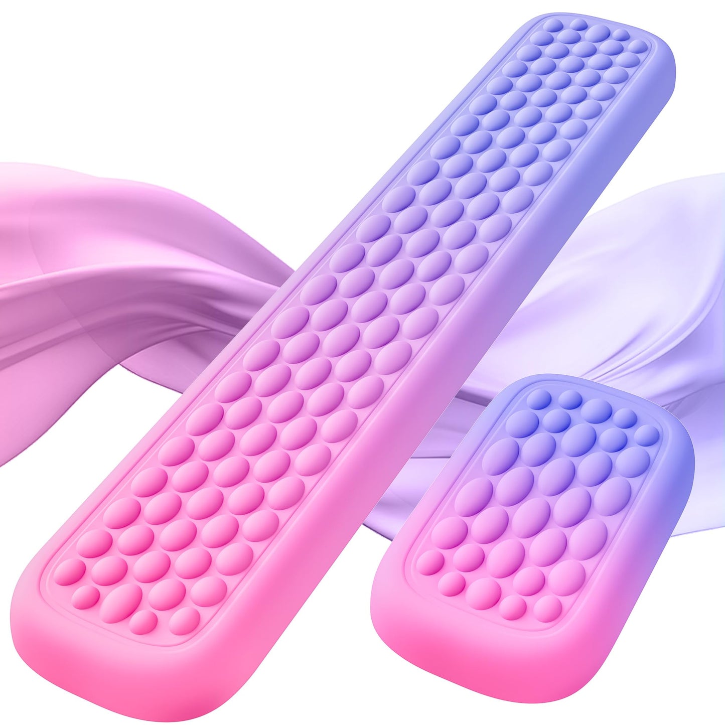 Lekvey Ergonomic Gaming Wrist Rest for Keyboard & Mouse (Pink/Purple)