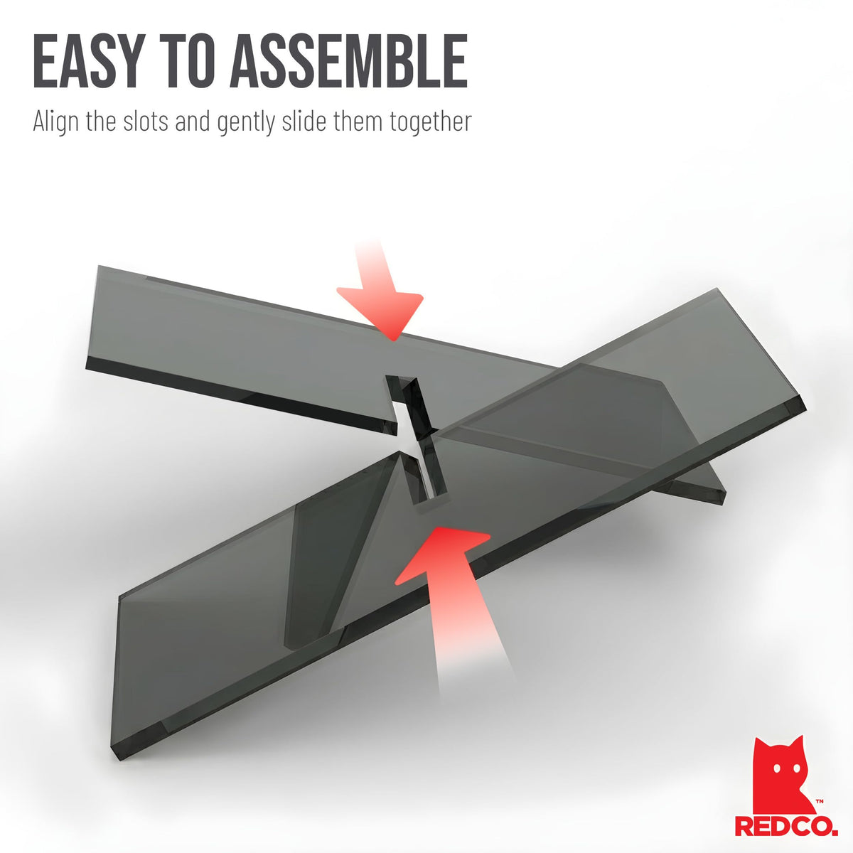 Red Co. Transparent Grey Acrylic Book Holder 2 Piece Reading Stand for Open and Closed Books