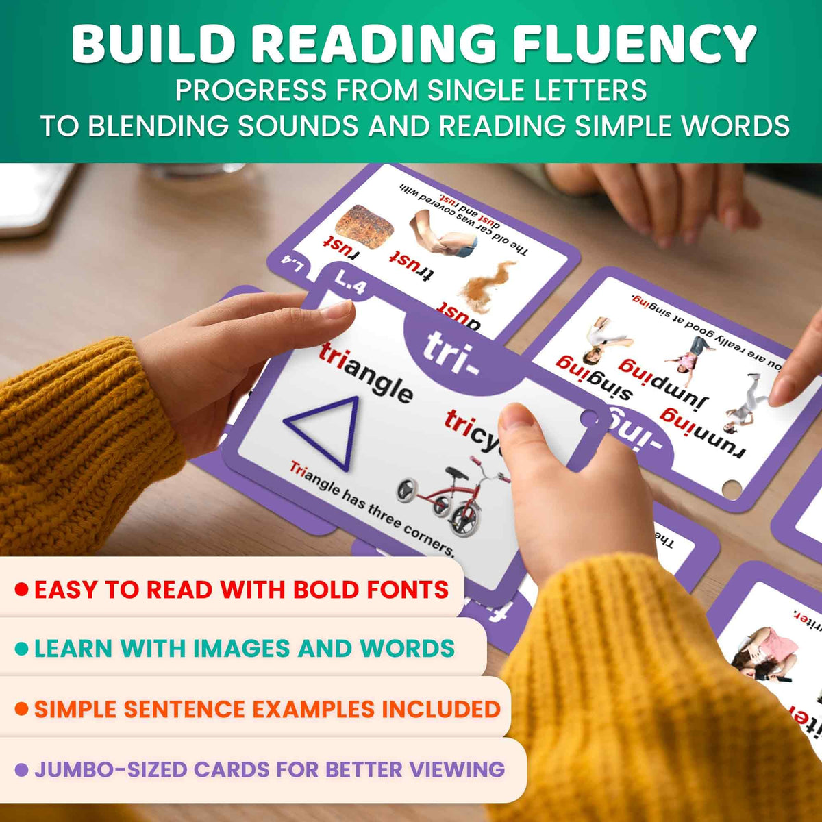 ABC Learning Flash Cards for Toddlers 3-5 - Flash Cards for Kids Ages 4-8