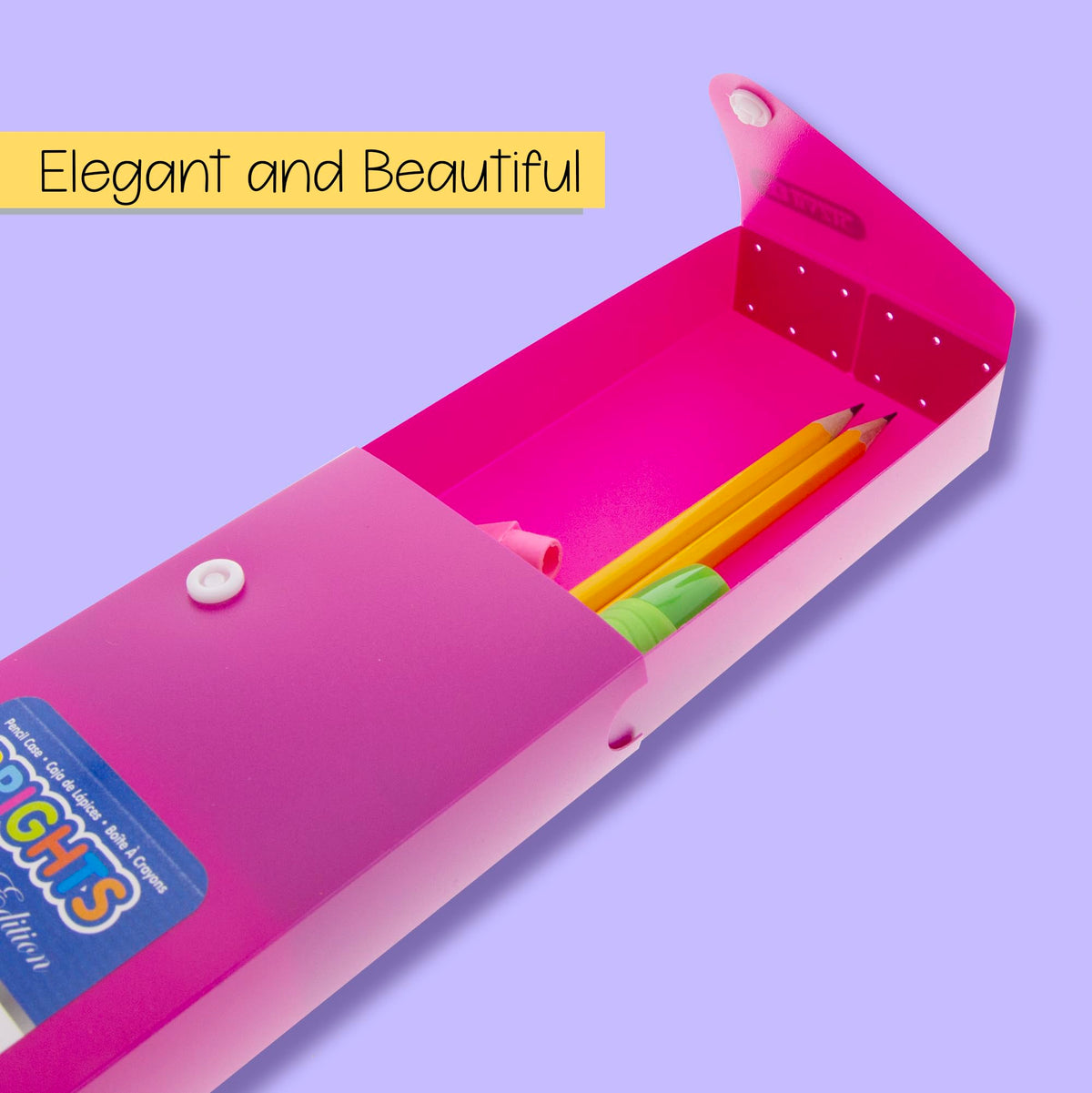 BAZIC PRODUCTS Bright Color Slider Pencil Case, 36-Case