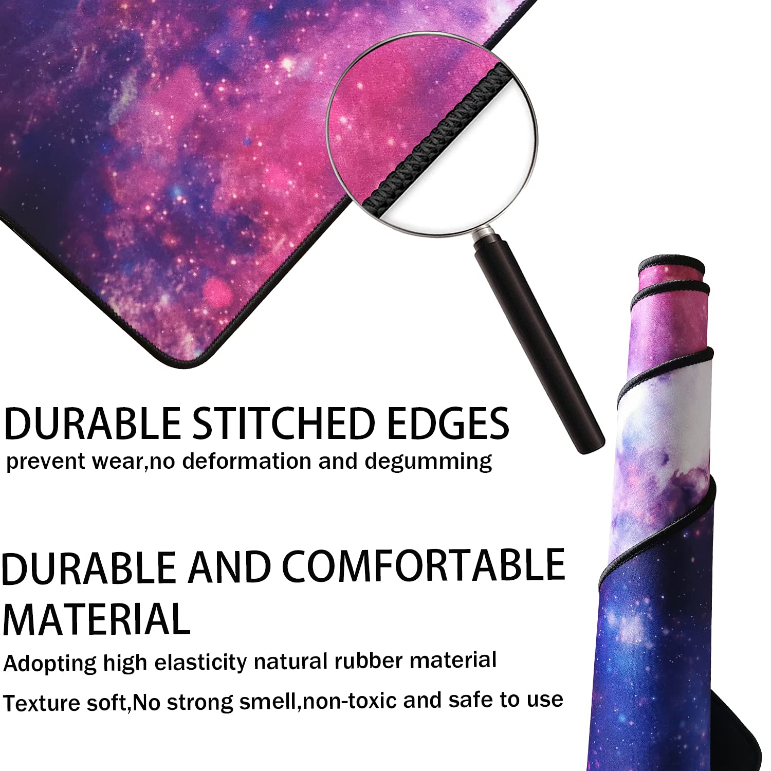 TEDNETGO Large Extended Gaming Mouse Pad, Long Mouse Pads, Extra Large Big Mouse Pad with Stitched