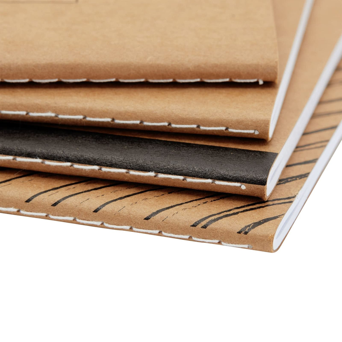 Paper Junkie A6 Notebook 12-Pack - Sewn-Bound Lay-Flat Sketch Books for Kids - 250gsm Paper