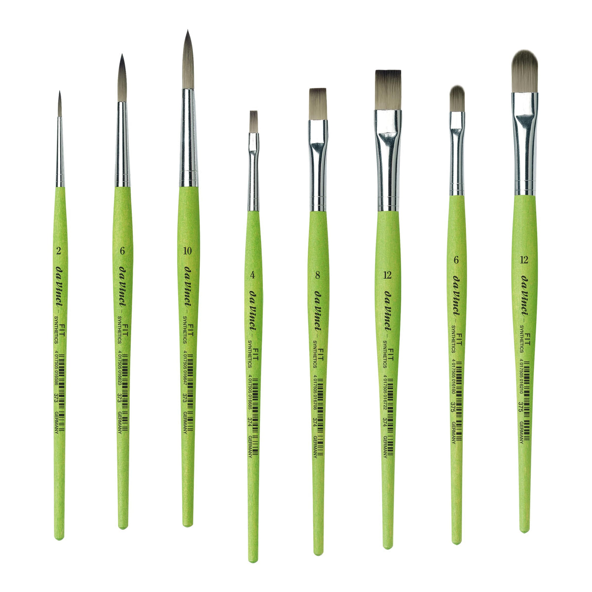 da Vinci Student Student Brush Set, Black 8 Each