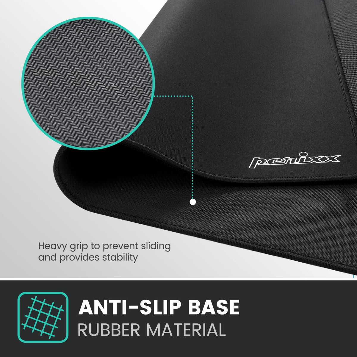 Perixx DX-1000XXL Waterproof Gaming Mouse Pad with Stitched Edge - Non-Slip Rubber Base Design for