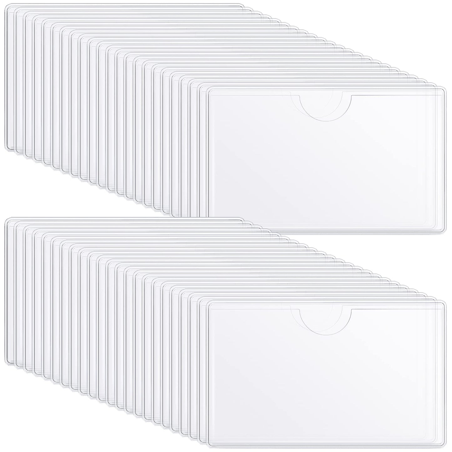 Chinco 100 Self Adhesive Pocket Index Card Pockets Index Card Holder Storage Tote Labels Pockets