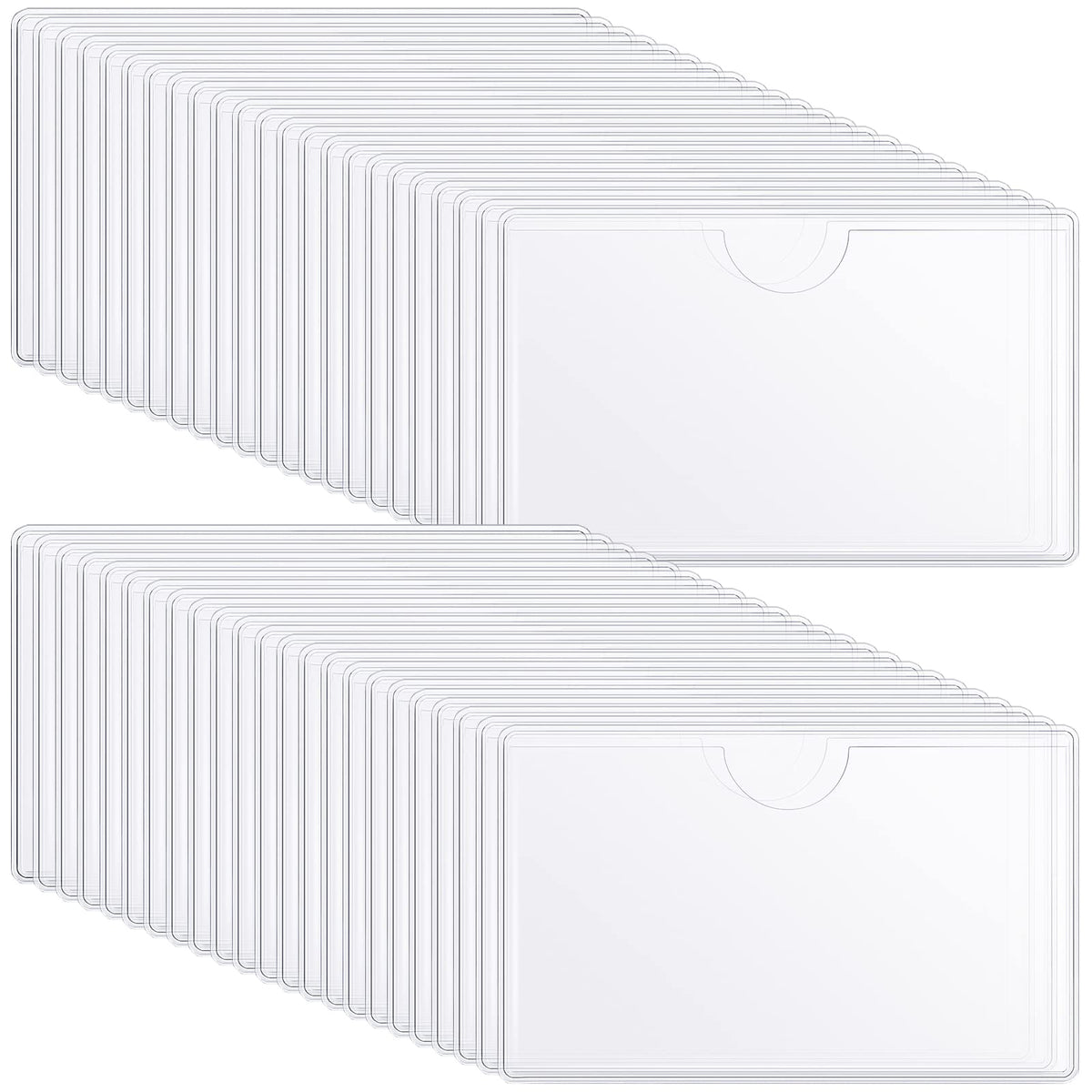 Chinco 100 Self Adhesive Pocket Index Card Pockets Index Card Holder Storage Tote Labels Pockets