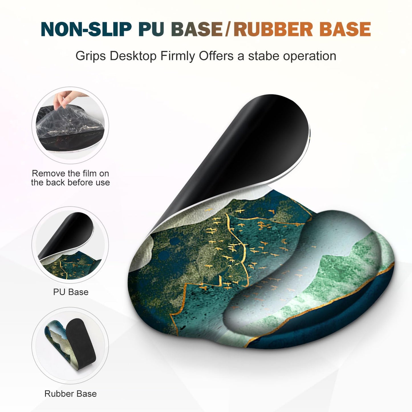 Gaming Mouse Pad, Large Desk Mat, Cute Desk Pad Protector, 4in1 XXL Mousepad +Keyboard Wrist