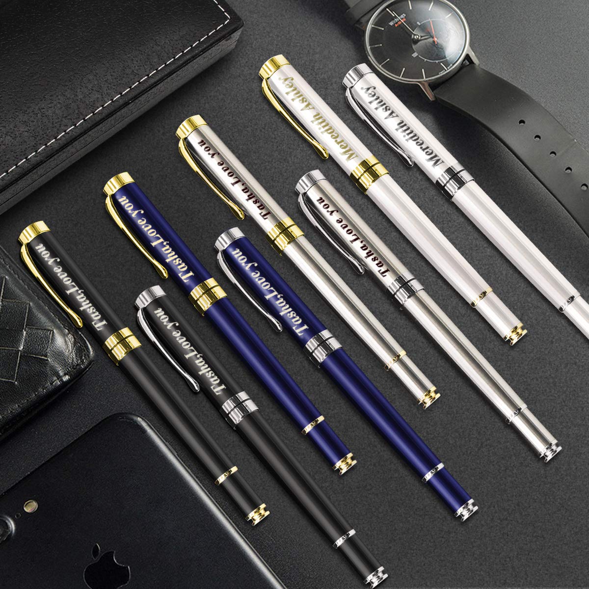 Aolun Personalized Pens,Custom Engraved Pen with Your Name Or Message,Refillable Medium