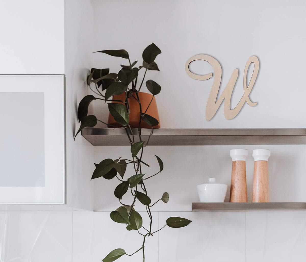 Wooden Letters by Jess and Jessica Cursive Wood Letter for Wall Decor Various Sizes Premium Quality