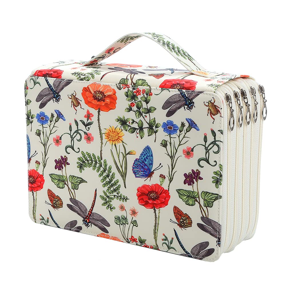 Lbxgap 250 Slots Colored Pencil Case Organizer, 5 Layer Bag