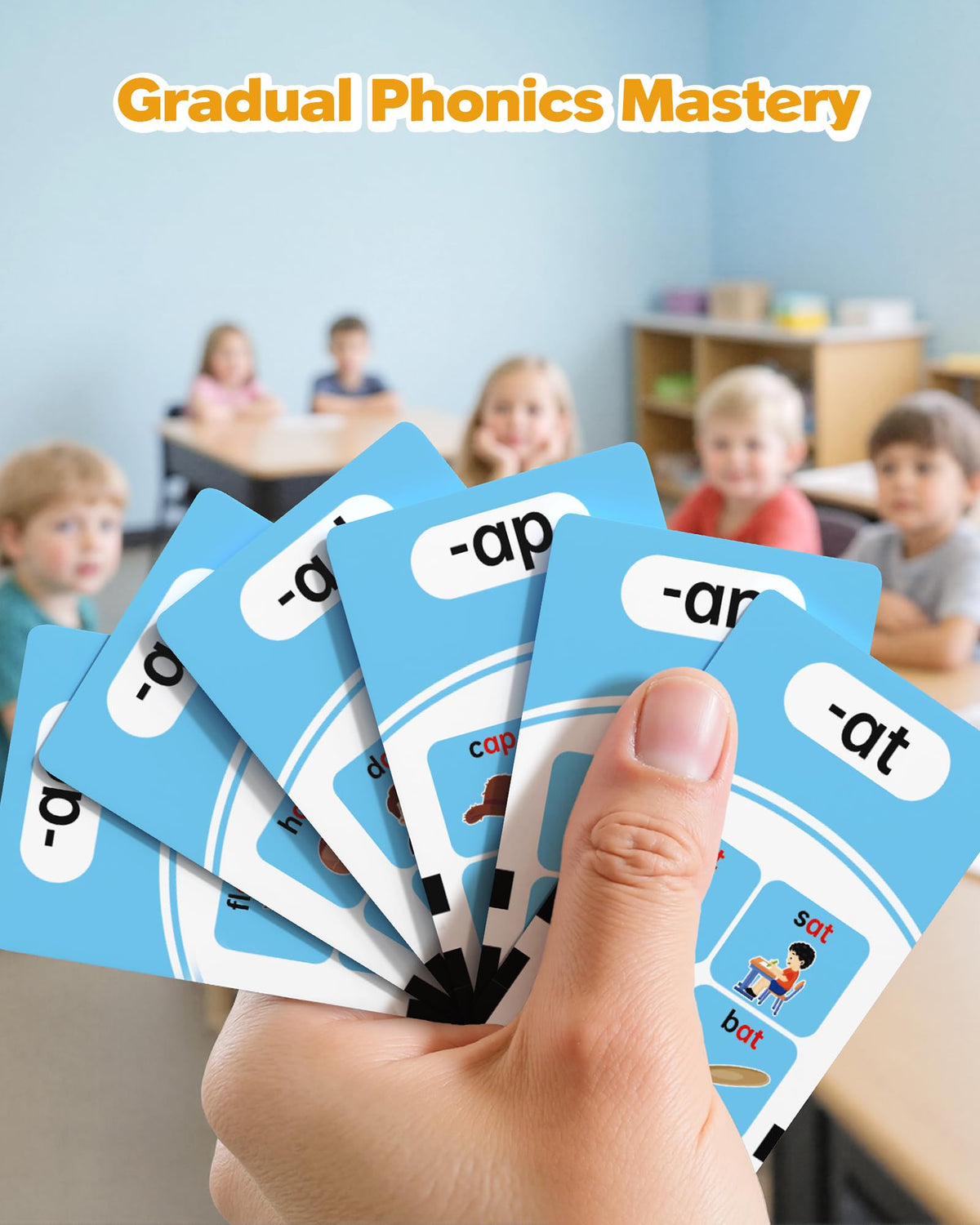 Phonics Talking Flash Cards for Toddlers 3-8, Airbition Learn to Read in 20 Stages, Digraphs CVC