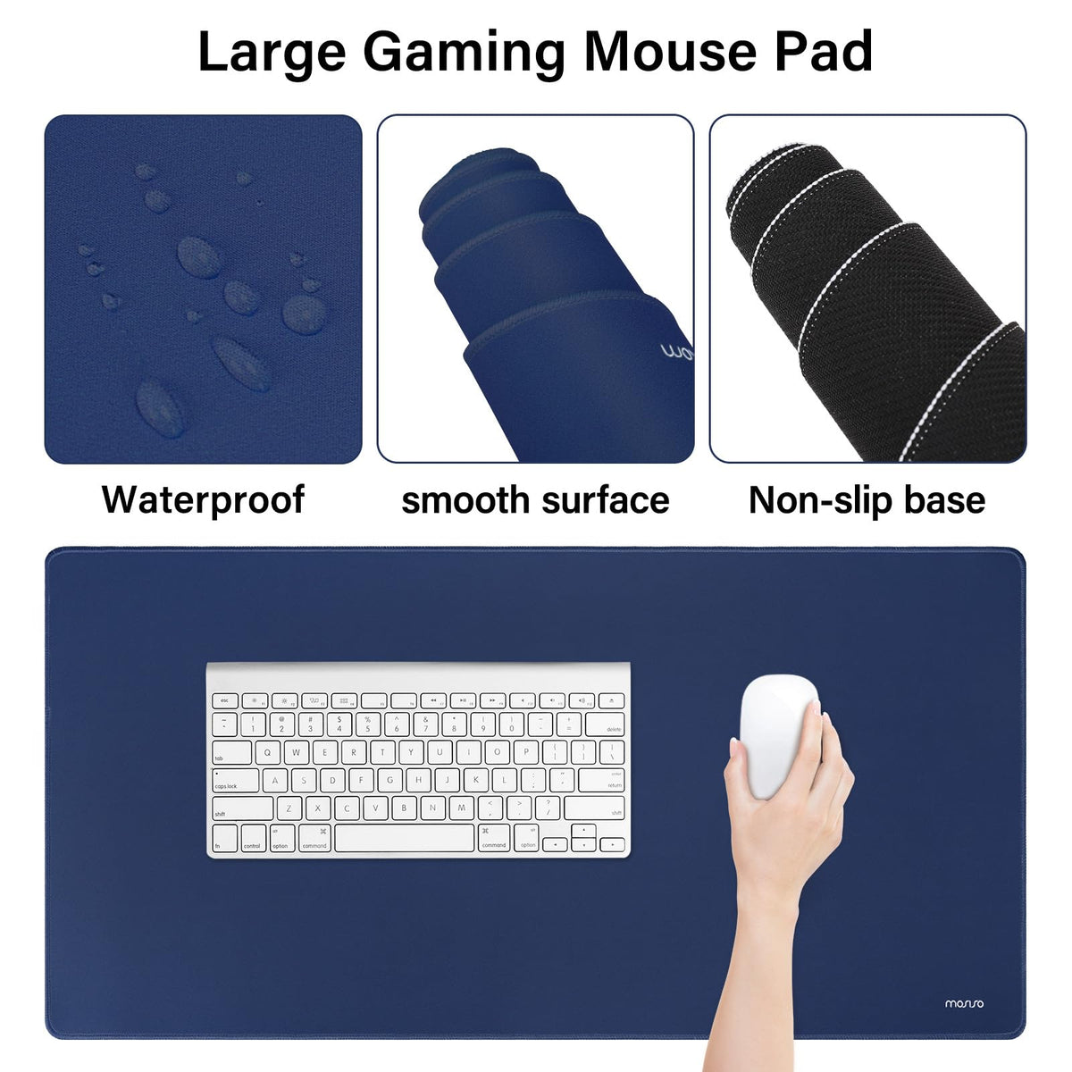 MOSISO Keyboard Mouse Pad Set, Large Gaming Mousepad&Keyboard Wrist Rest