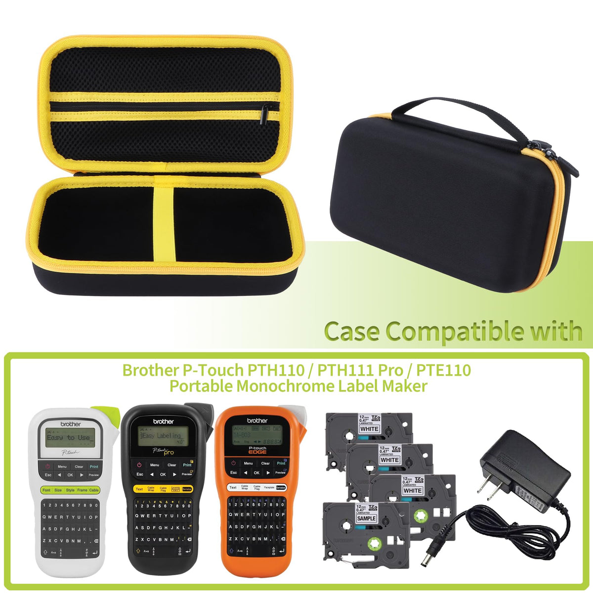 Peyyargo Case Compatible with Brother P-Touch PTH110 / PTH111 Pro / PTE110 Portable Monochrome
