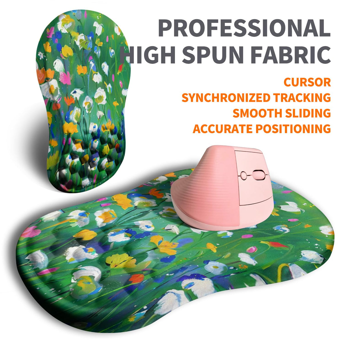 Armanza Ergonomic Joint Wrist Support Mouse Pad with Memory Foam Cushion Massage Bump, Carpal