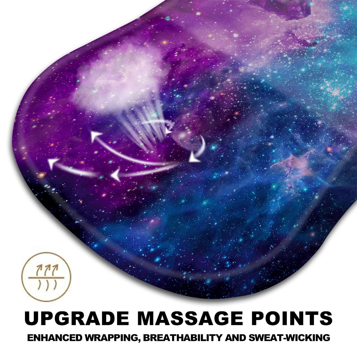 KUOSGM Mouse Pad Wrist Support, Ergonomic Mouse Pad with Massage Dot, Comfortable Computer Mouse