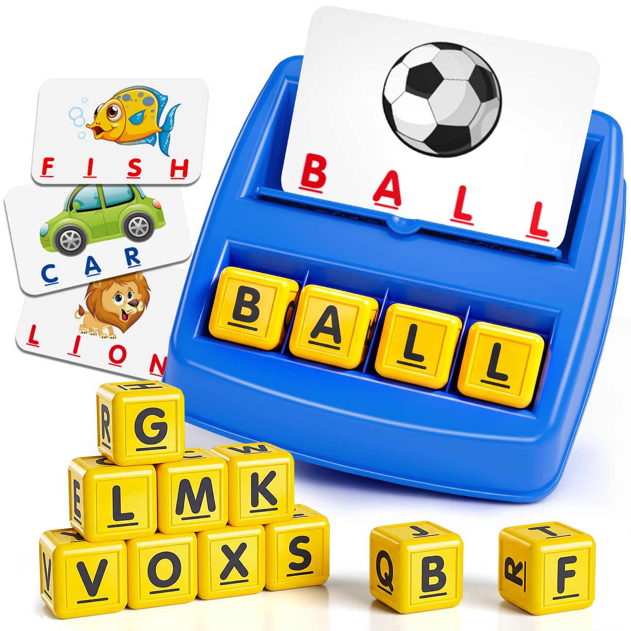NARRIO Matching Letter Game, Educational Toys for 3 4 5 Year Old Boy, Spelling Word Games for Kids