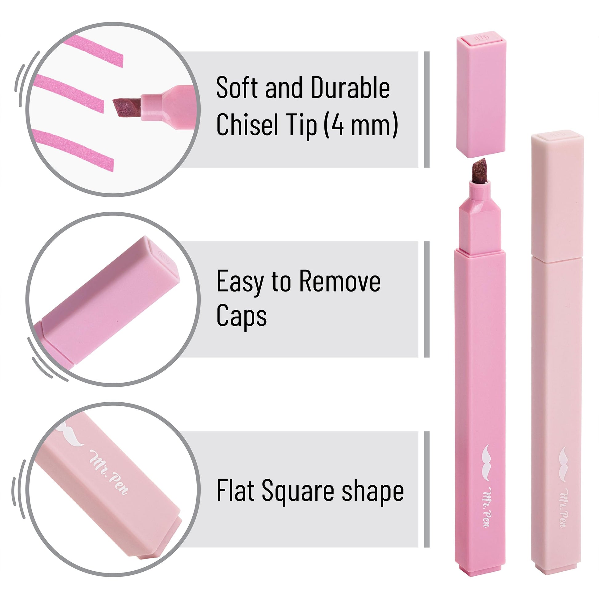 Mr. Pen- Aesthetic Highlighters No Bleed Bulk, 48 Pack, Pastel Color