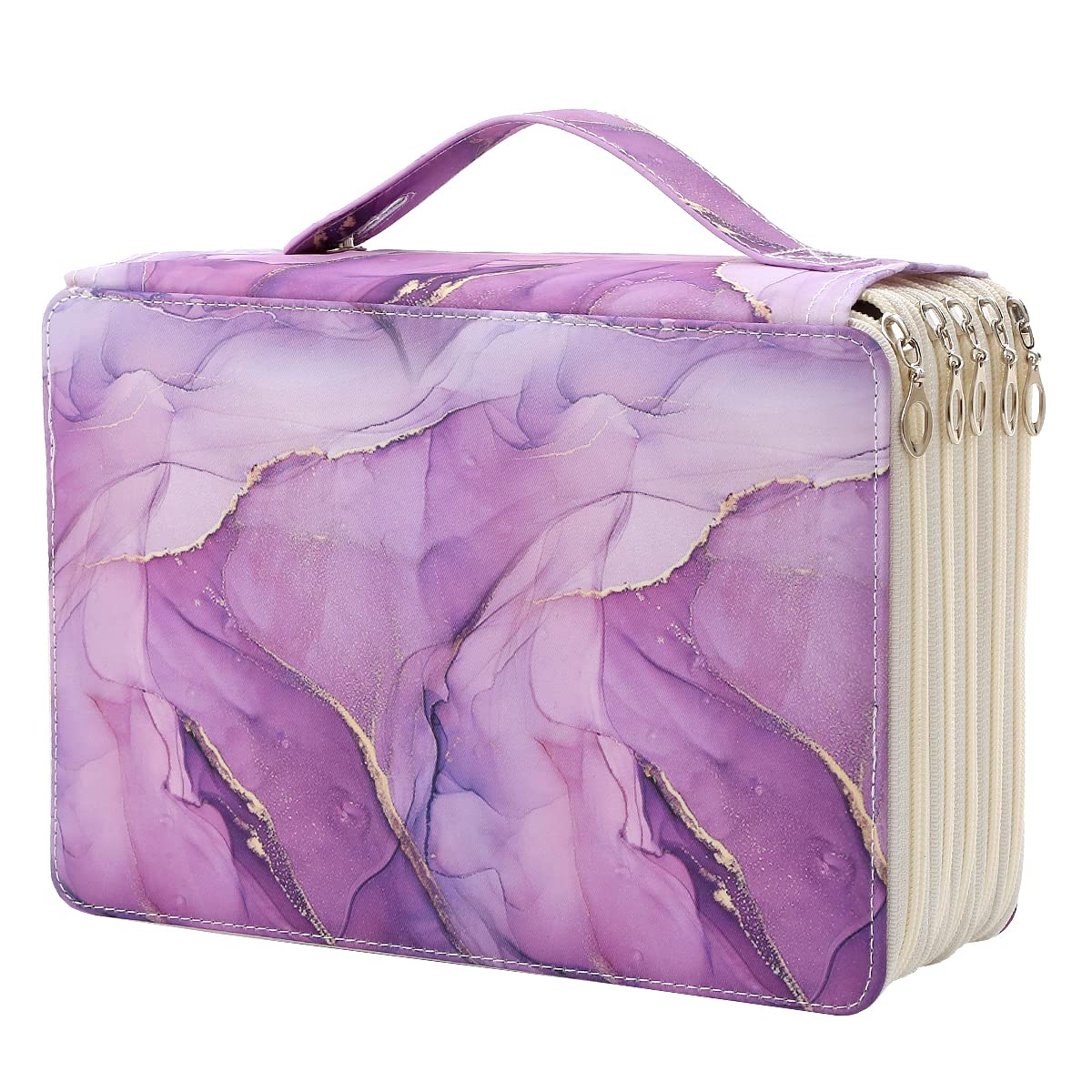 Lbxgap 250 Slots Colored Pencil Case Organizer, 5 Layer Bag