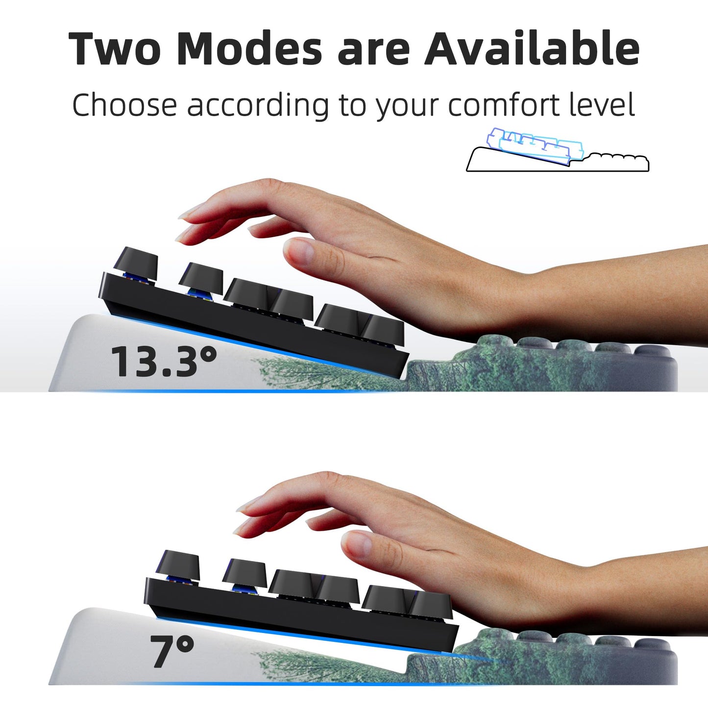 Ospelelf Keyboard Wrist Rest Pad, Comfy Ergonomic Keyboard Stand Holder, Office Desk Accessories