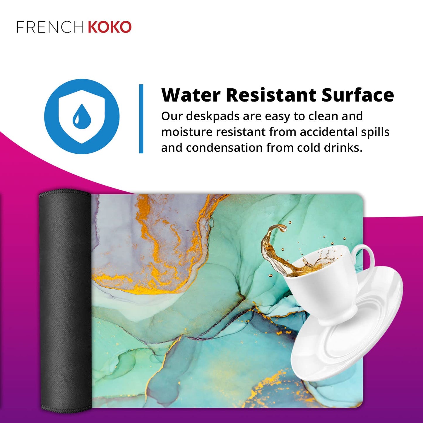 French KOKO Large Mouse Pad Desk Mat Keyboard Pad Desktop Home Office School Essentials Decor Big