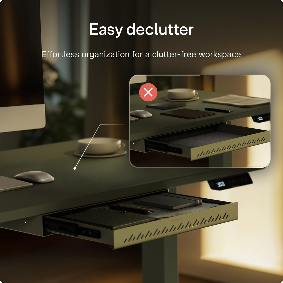 Desktronic Under Desk Drawer — Hidden Under-Desk Storage Organizer, Easy Install, Large Capacity