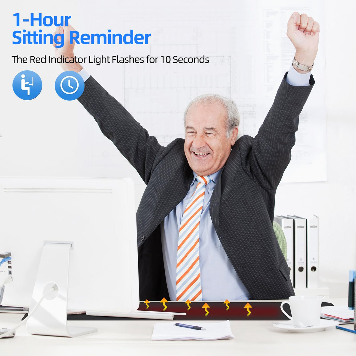 Heated Desk Pad Mouse Pad - Heated Desk Mat - Warm Desk Pad - 3 Levels Heating & 4 Hours Auto