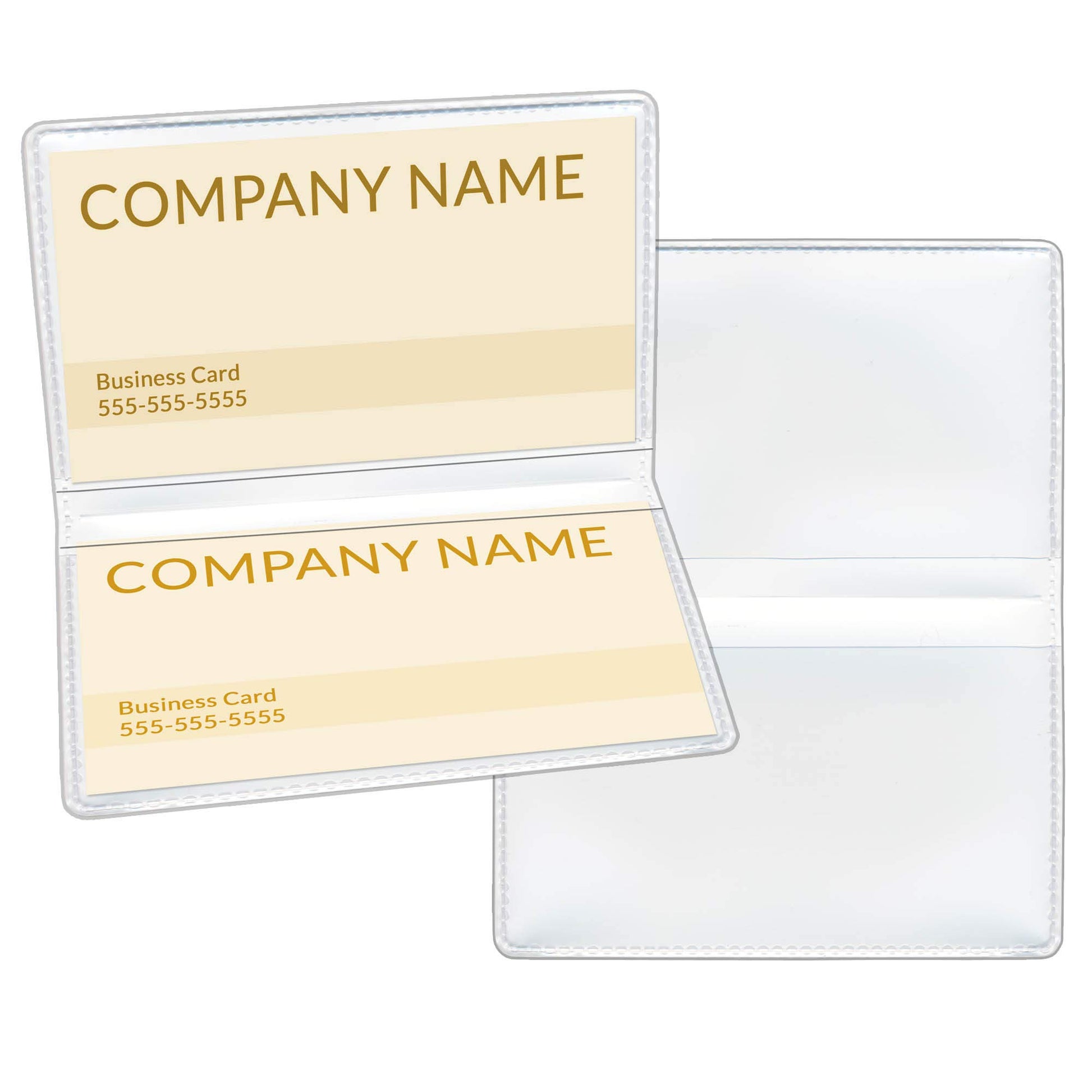 StoreSMART - White Folding Business Card Holders - 20 Pack - Polypropylene Plastic (RPP2915W-20)