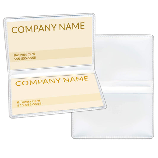 StoreSMART - White Folding Business Card Holders - 20 Pack - Polypropylene Plastic (RPP2915W-20)