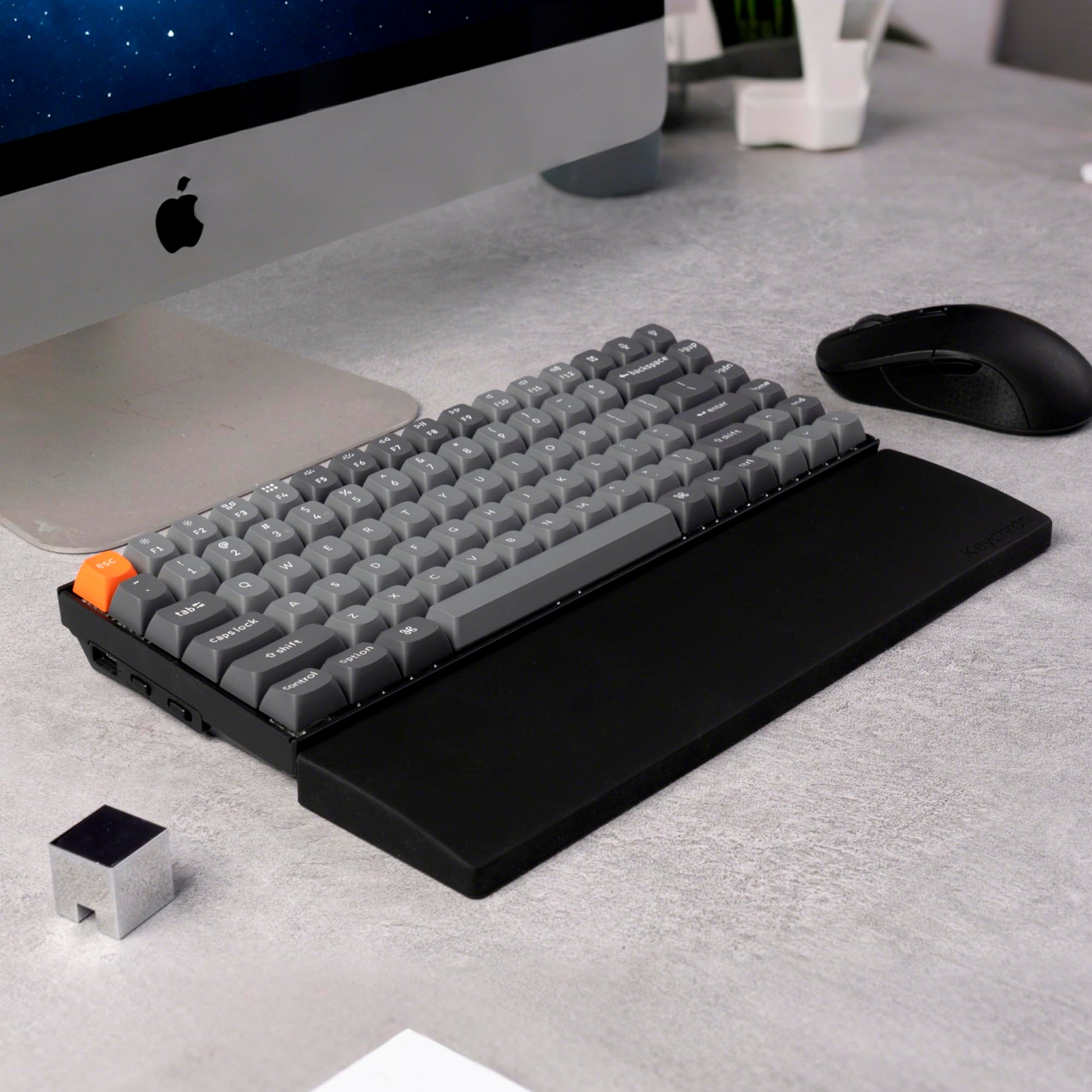 Keychron 12.48" Silicone Wrist Rest for 75% Compact Mechanical Keyboards, Ergonomic Palm Support