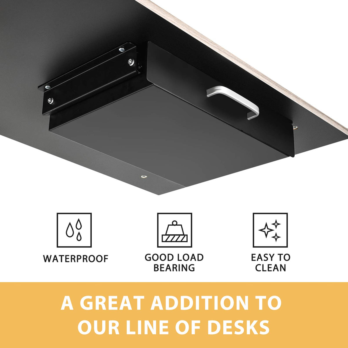 GOME Under Desk Pull-Out Drawer - Storage Organizer Office Mounted, Easy Slide-Out Pencil Drawer