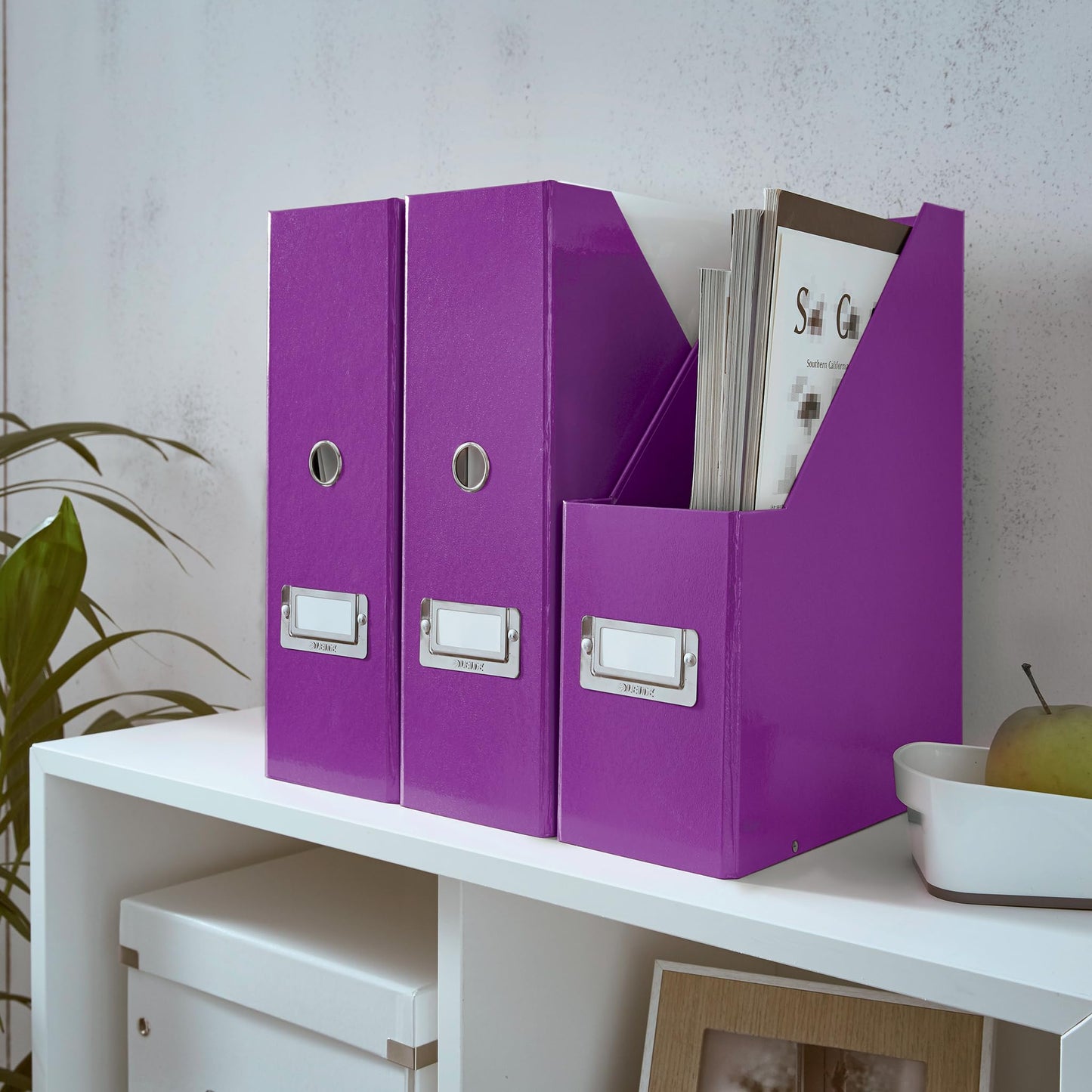 Leitz Wow Click and Store Magazine File - Purple