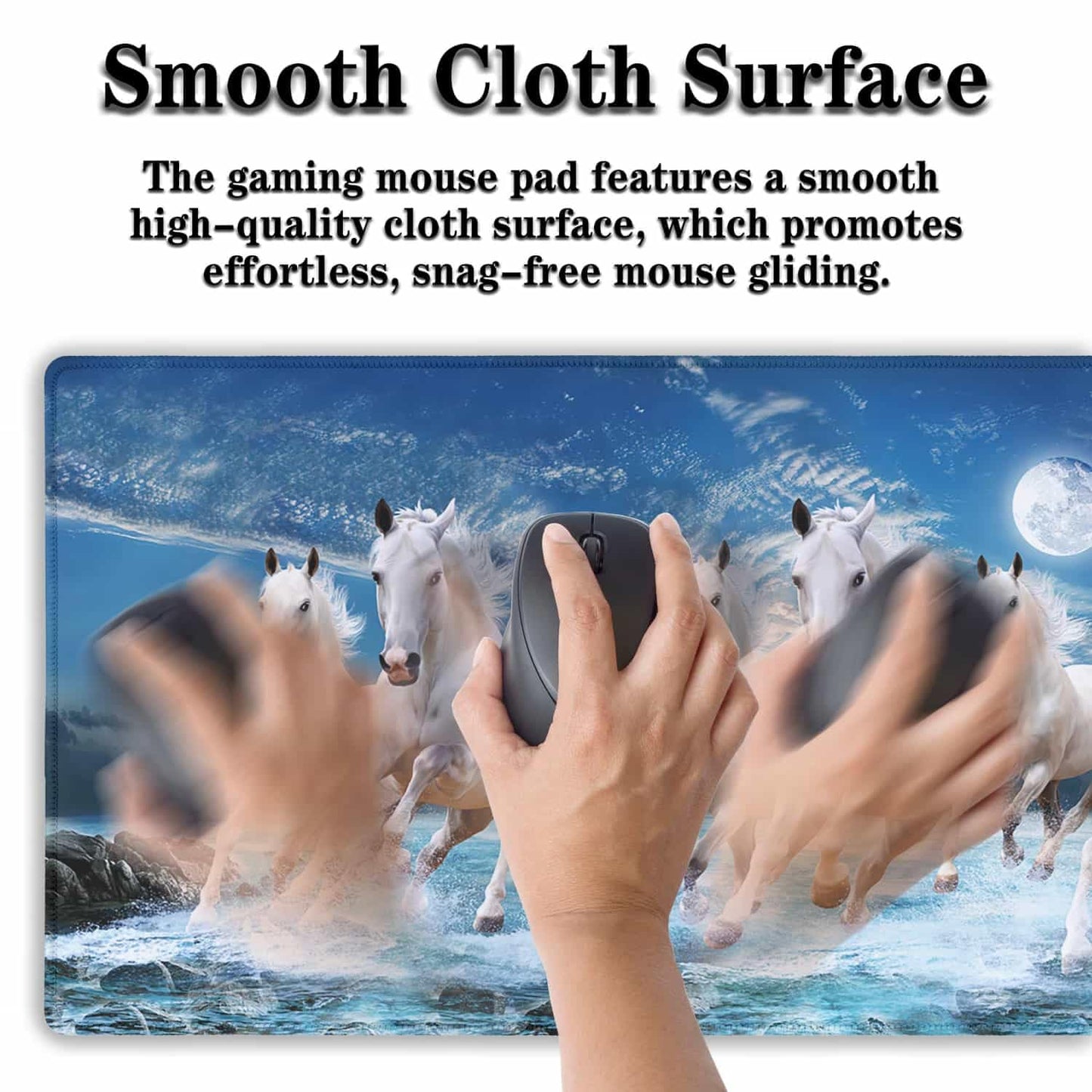 Samgula Extra Large Mouse Pads Horses Running, Gaming Mouse Pad Computer Mat, Desktop Computer Mat