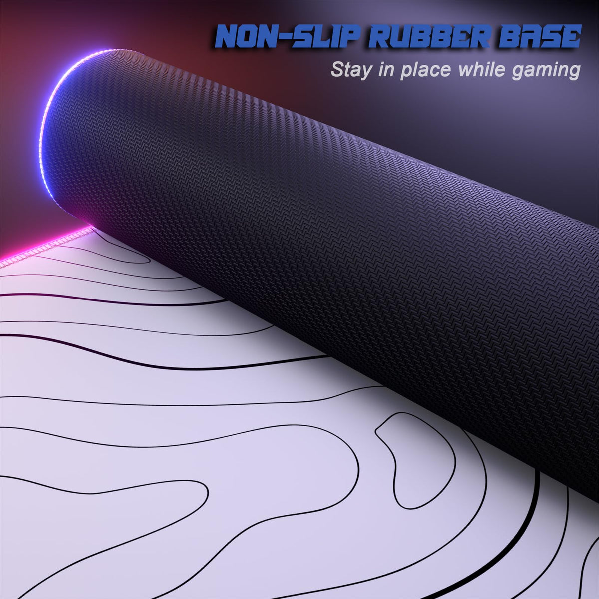 ITNRSIIET RGB Gaming Mouse Pad, Full Desk XL Extended Large Gaming Mousepad, 12 Lighting Modes 30%